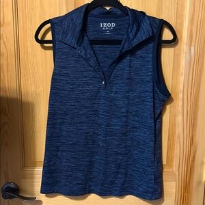 IZOD Women's Blue Sleeveless Golf Top